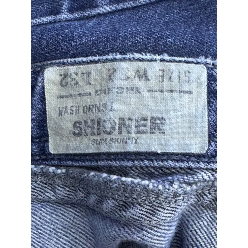 Diesel Jeans Men 32 32‎ Blue Shioner Slim Skinny Denim Cotton Distressed ORN31
